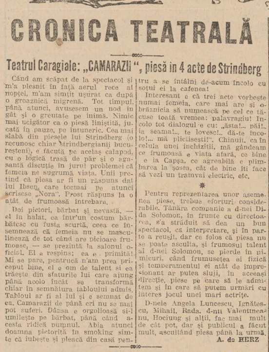 Cronica Camarazii revista Dimineața