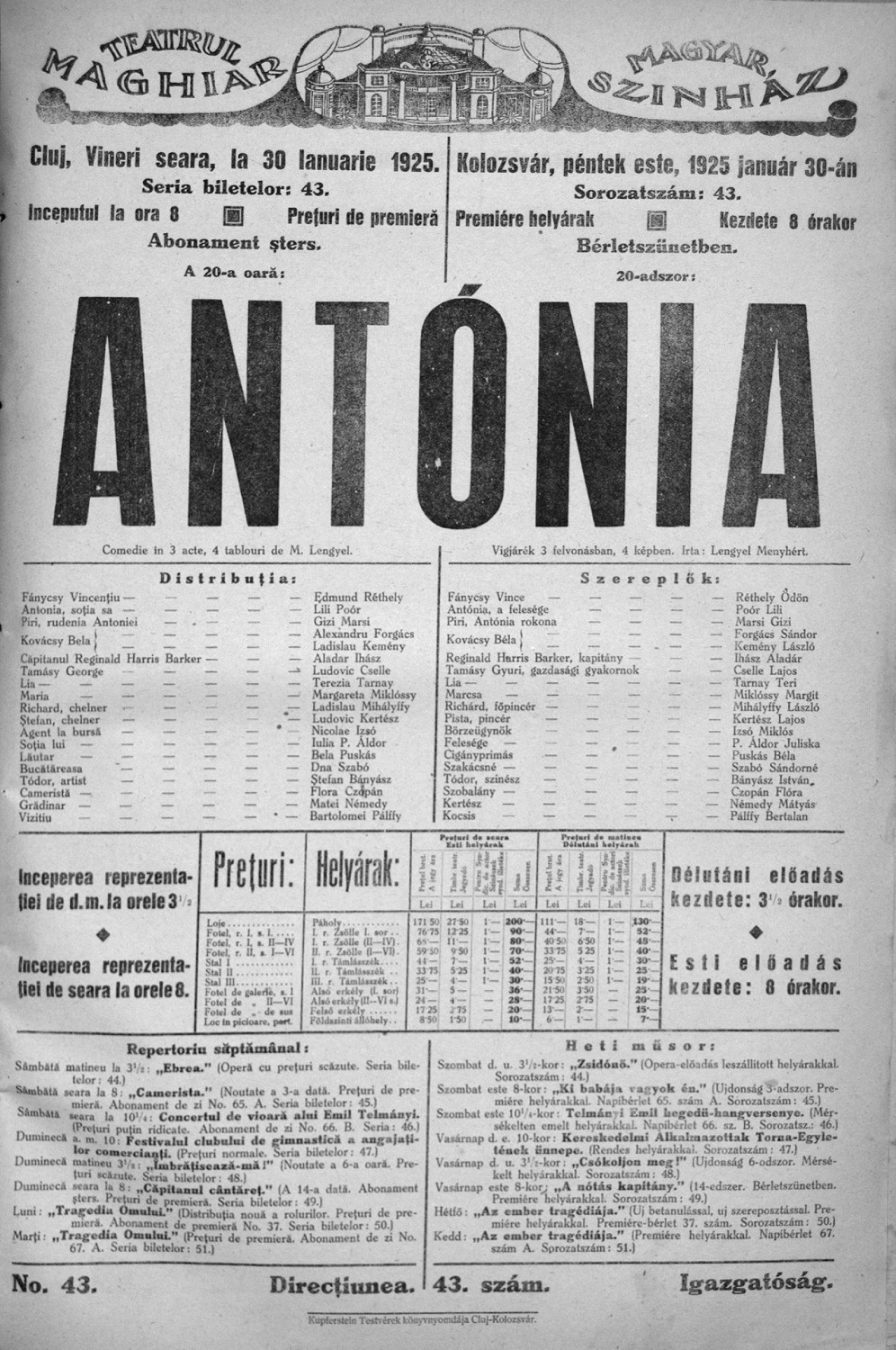 09 Afis Antonia szinlap Kvar 1925.01.30. (1)
